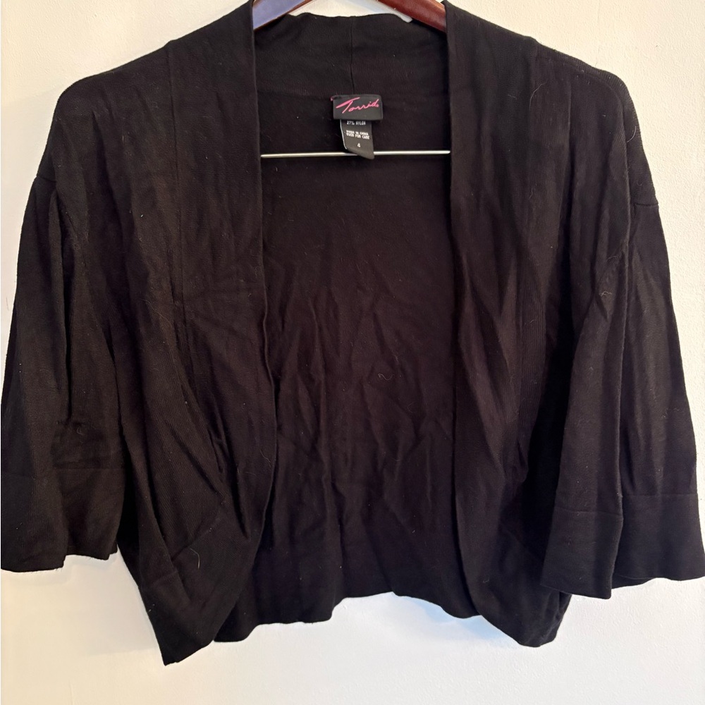 Torrid Black Knit Top with Pink Logo Tag
